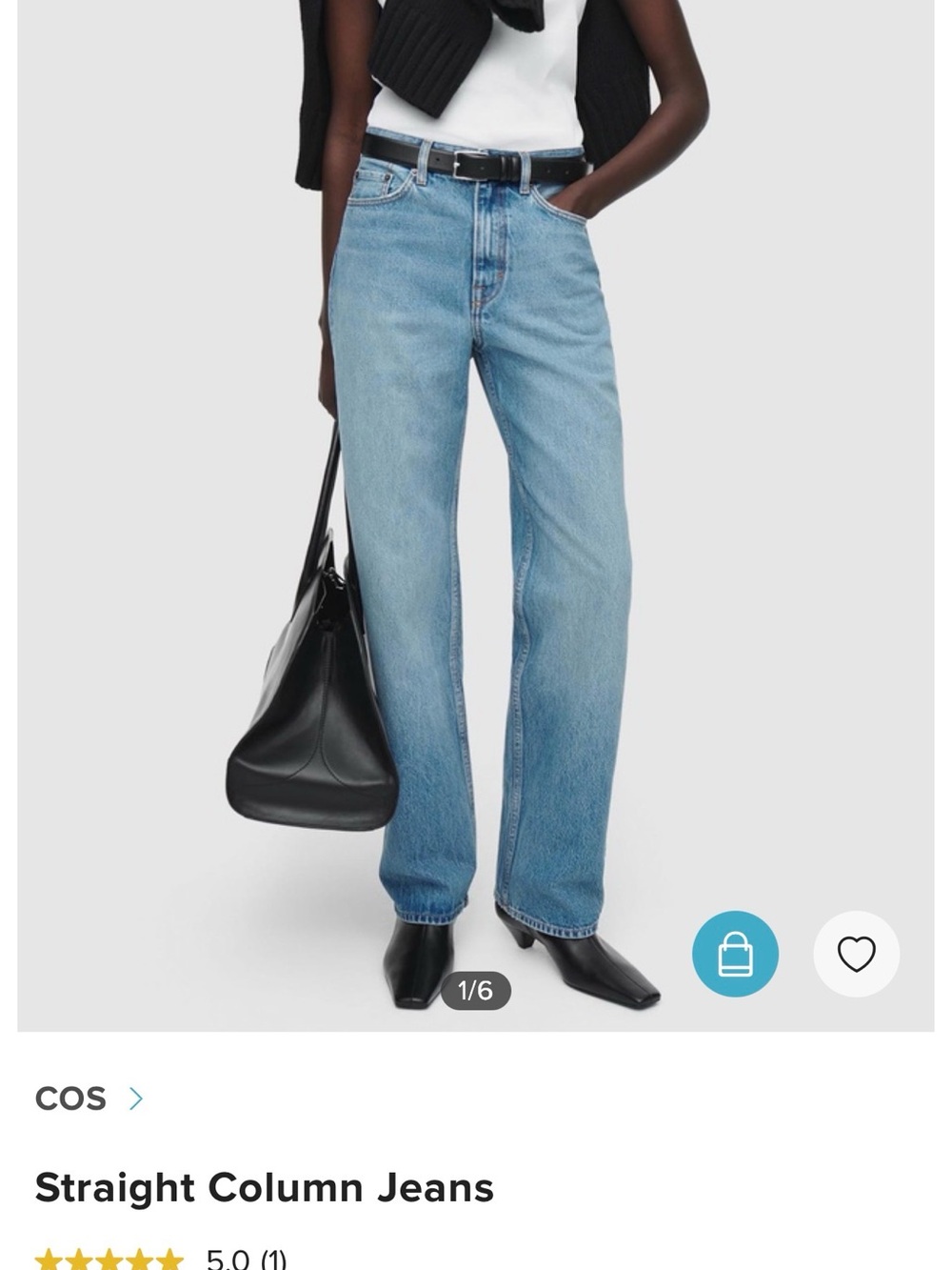 COS Women’s Straight Jeans in Light Blue Wash